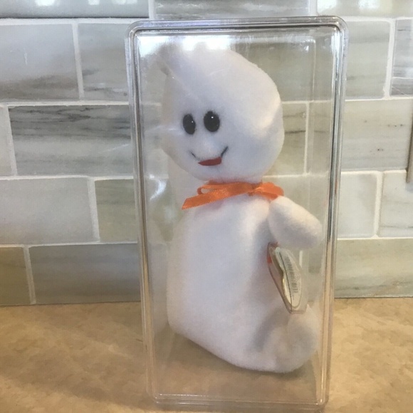 Ty Beanie Baby Spooky the ghost 1995 New in case - Picture 1 of 8